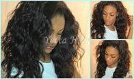 Cheveux brésiliens de Vierge non-traitée noire naturelle, prolongements de cheveux de vague d'eau 