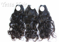Cheveux brésiliens de Vierge non-traitée noire naturelle, prolongements de cheveux de vague d'eau 