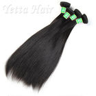 Prolongements malaisiens noirs naturels de cheveux/cheveux droits Remy de beauté