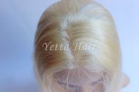 perruques blondes de cheveux d'avant de dentelle de platine de la catégorie 7A pour les femmes blanches