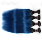 L'obscurité péruvienne droite enracine les cheveux colorés d'Ombre de prolongements bleus de cheveux