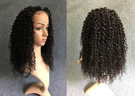 Noir naturel adapté aux besoins du client de perruques de cheveux d'avant de dentelle de longueur pour des femmes de couleur