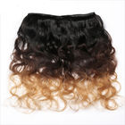 Cheveux de Vierge de Brésilien de 12 pouces 100% avec la pièce moyenne de fermeture/prolongements colorés de cheveux d'Ombre