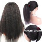 180 perruques droites de cheveux de Yaki de pleine dentelle de densité pour des femmes de couleur