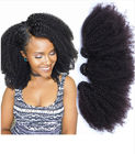 1B cheveux bouclés frisés de Vierge de Brésilien de l'Afro 100% pleins d'entrain et mous avec l'élasticité
