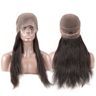 360 prolongements brésiliens de cheveux droits de cheveux de dentelle de densité avant des perruques/150%