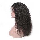 Perruques noires italiennes de dentelle de front d'onde de cheveux de couleur naturelle pour des femmes