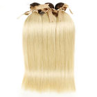 paquets brésiliens d'armure des cheveux 1b/613 droits avec la couleur d'or de fermeture