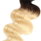 Couleur péruvienne des prolongements 1B/613 blondes de cheveux de 100% Ombre