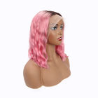 Doubles perruques 1B de cheveux d'avant de dentelle de vague de la trame 13 x 4,5/couleur de rose