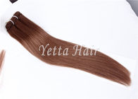 Évaluez extrémités de longs Brown foncé prolongements à la mode de cheveux de 8A les pleines aucune fibre