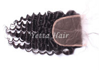 Évaluez la fermeture profonde de dentelle de cheveux de la vague 7A/cheveux fermeture médiane moyenne les vrais