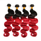 Cheveux brésiliens de couleur de ton du rouge deux des cheveux Extensions1B Bourgogne d'Ombre de vague de corps de cheveux de Vierge