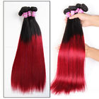 Les cheveux brésiliens mous de Vierge de 7A Ombre 1B/cheveux droits rouges 3 d'Ombre empaquettent pour l'adulte