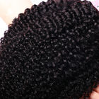 Couleur naturelle de Vierge d'Afro de prolongements de trame humains 100% brésiliens bouclés de cheveux