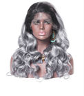 Perruques principales indiennes de cheveux de dentelle de la vague 100 lisses de corps pleines pour des femmes de couleur