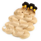 10A couleur péruvienne des prolongements 1B/613 blondes de cheveux de la catégorie 100% Ombre
